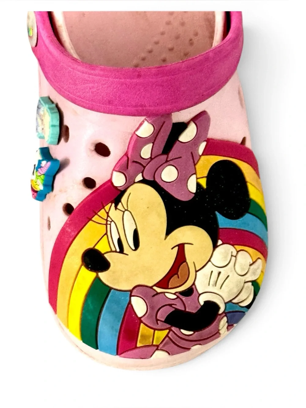Minnie Mouse Rainbow Crocs With Croc Decorative Charms